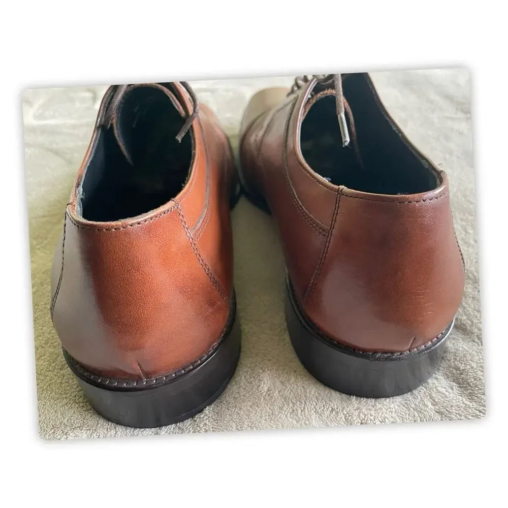 J. Murphy by Johnston & Murphy Brown Leather Oxford Dress Shoes 12W 59-11566